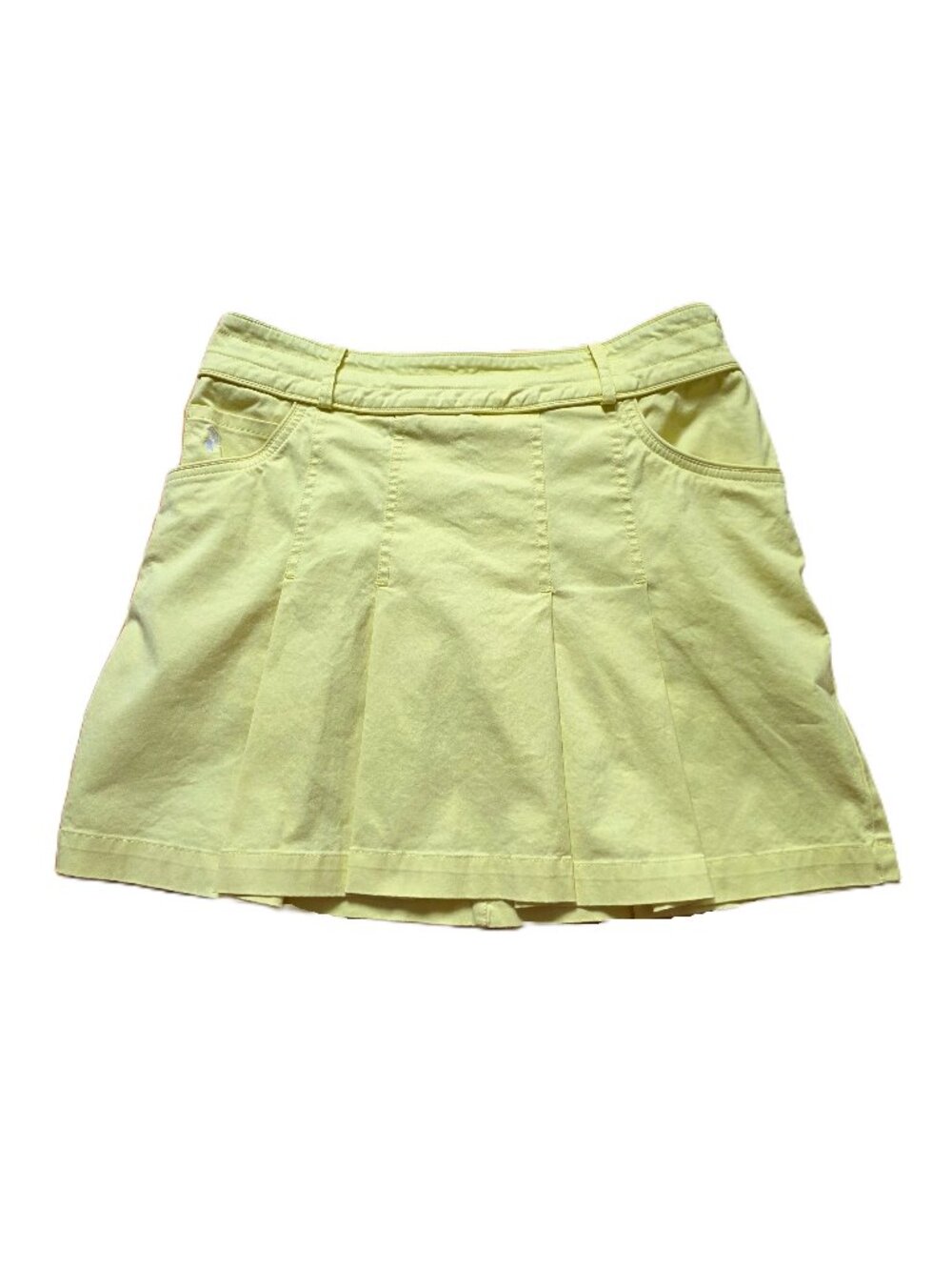 Peak Performance yellow pleated skort